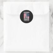Technicus-Amerikaans stuurmachinist in ruste Ronde Sticker (Tas)