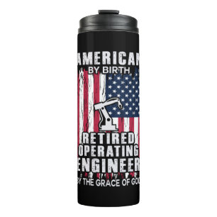 Technicus-Amerikaans stuurmachinist in ruste Thermosbeker