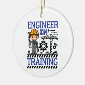 Technicus in trainingsborden STEM Keramisch Ornament (Links)