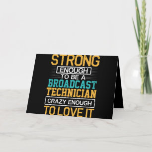 Technicus is zo gek dat hij een omroeptechnicus is feestdagen kaart