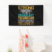 Technicus is zo gek dat hij een omroeptechnicus is spandoek (Insitu)