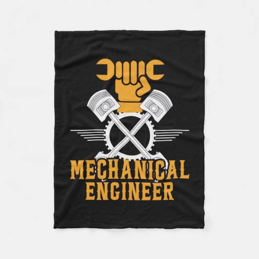 Technicus Mechanical Engineer Fleece Deken (Voorkant)