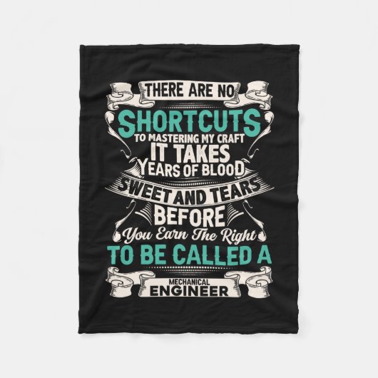 Technicus Mechanical Engineer Fleece Deken (Voorkant)