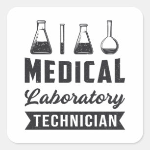 Technicus medisch laboratorium Funny Lab Tech Gift Vierkante Sticker