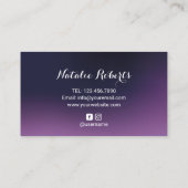 Technicus Nail Modern Paarse Glitter Drivers Visitekaartje (Achterkant)