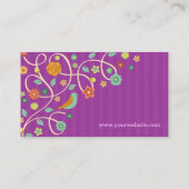 Technicus Nail - Paars thema Natuur Visitekaartje (Achterkant)