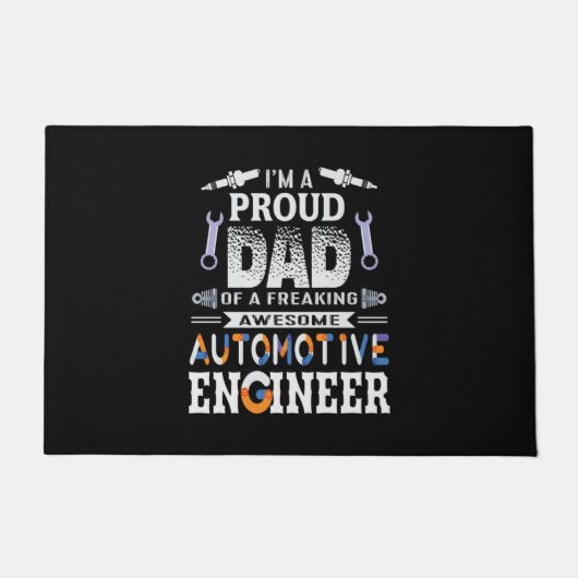 Technicus vader van een autoingenieur deurmat (Voorkant)