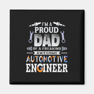 Technicus vader van een autoingenieur magneet
