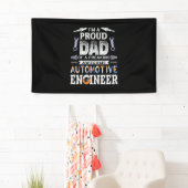 Technicus vader van een autoingenieur spandoek (Insitu)