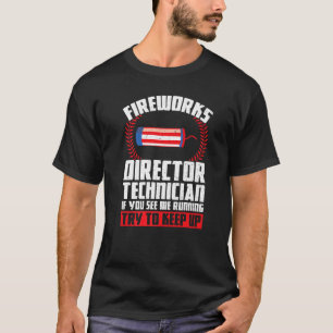 Technicus van de Directeur van het Vuurwerk als u T-shirt
