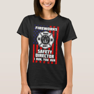 Technicus van de directeur van het vuurwerk ik voe t-shirt