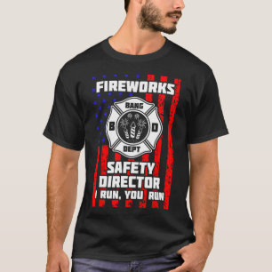 Technicus van de directeur van het vuurwerk ik voe t-shirt