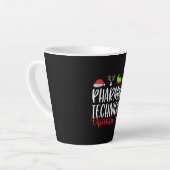 technicus van de kersttijdapotheker latte mok (Linkerhoek)