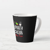 technicus van de kersttijdapotheker latte mok (Rechterhoek)