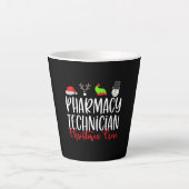technicus van de kersttijdapotheker latte mok (Voorkant)