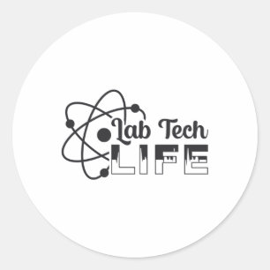 Technicus van de Laboratoriumwetenschappen van Lab Ronde Sticker
