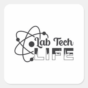 Technicus van de Laboratoriumwetenschappen van Lab Vierkante Sticker