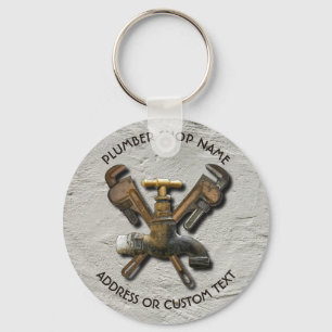 Technicus van de Plumber Water Drainage Sleutelhanger