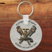 Technicus van de Plumber Water Drainage Sleutelhanger (Voorkant)