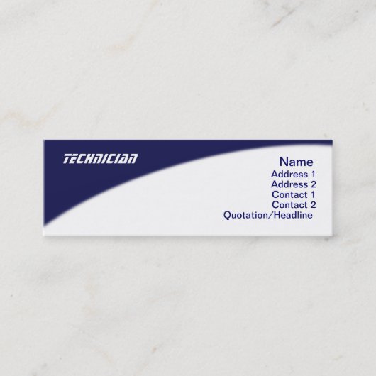 Technicus Visitekaartje (Voorkant)