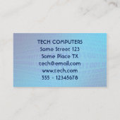 Technicus voor reparatie van computerservice of pc visitekaartje (Achterkant)