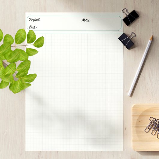 Techniek Grafiek Bladen Grid Paper 6mm Blauw Notitieblok