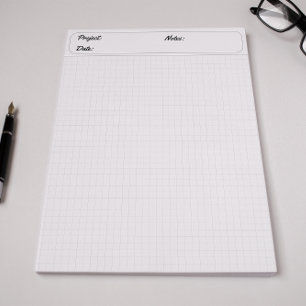Techniek Grafiek Bladen Grid Paper 6mm Grijs Notitieblok