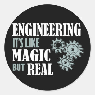 Techniek - het is als magisch maar echt ronde sticker