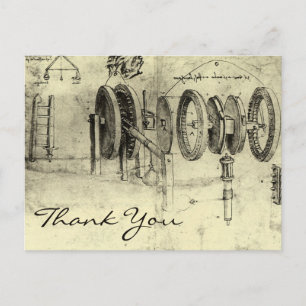 Techniek van Wheels door Leonardo da Vinci Briefkaart
