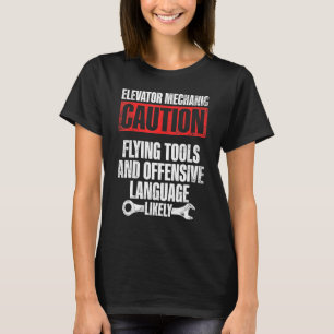 Techniek voor het mechanisch onderhoud van liften t-shirt