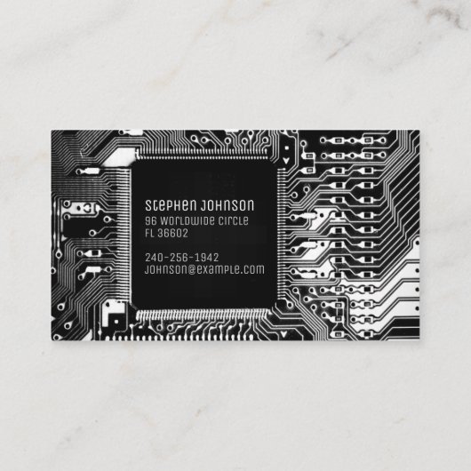 Technique des cartes à circuits imprimés en noir e (Dos)