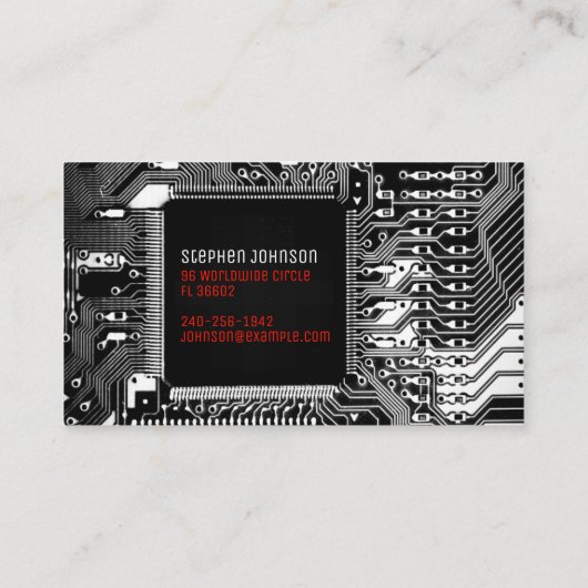 Technique des cartes à circuits imprimés en noir e (Dos)