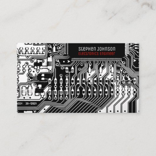 Technique des cartes à circuits imprimés en noir e (Devant)