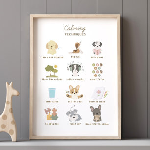 Techniques de calme Poster Enfants Décor de la sal
