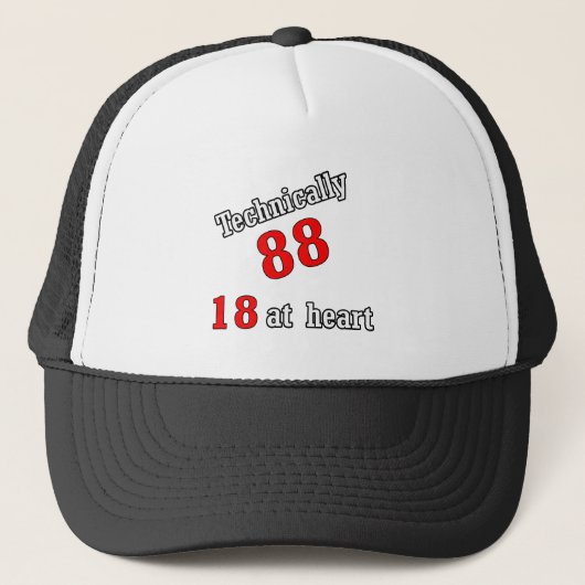 Technisch 88, 18 in het hart trucker pet (Voorkant)