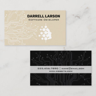 Technisch circuitbord   Bio Tech-logo Visitekaartje