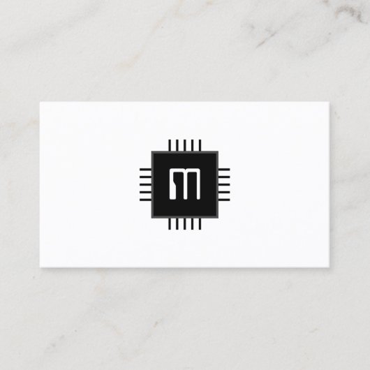 Technisch geïnspireerde, minimalistische computerc visitekaartje (Voorkant)