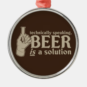 technisch gezien is bier een oplossing metalen ornament