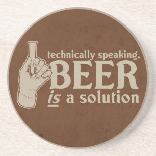 technisch gezien is bier een oplossing zandsteen onderzetter