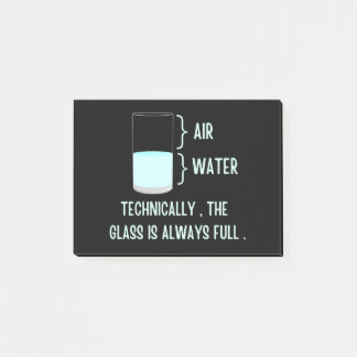 Technisch gezien is het glas altijd vol post-it® notes