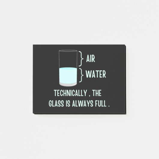 Technisch gezien is het glas altijd vol post-it® notes (Voorkant)