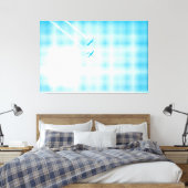 Technisch Halftone-effect-installaties in de lucht Canvas Afdruk (Insitu (Slaapkamer))