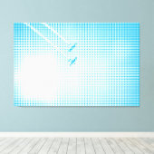 Technisch Halftone-effect-installaties in de lucht Canvas Afdruk (Insitu (Houten vloer))