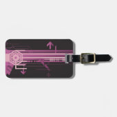 Technisch halftoonpatroon bagagelabel (Voorkant horizontaal)