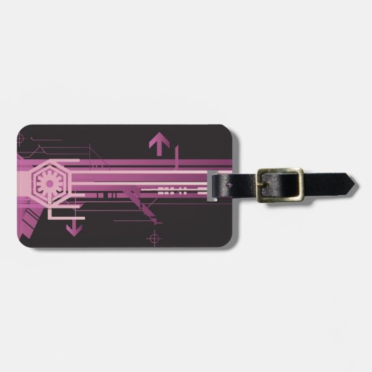 Technisch halftoonpatroon bagagelabel (Voorkant horizontaal)