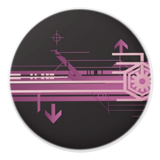 Technisch halftoonpatroon keramische knop (Voorkant)