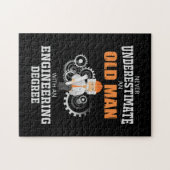 Technisch oud Man met een technische graad Legpuzzel (Horizontaal)