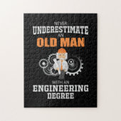 Technisch oud Man met een technische graad Legpuzzel (Verticaal)