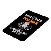 Technisch oud Man met een technische graad Magneet (Linkerzijde)