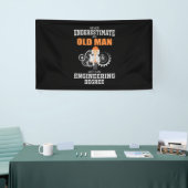 Technisch oud Man met een technische graad Spandoek (Beurs)